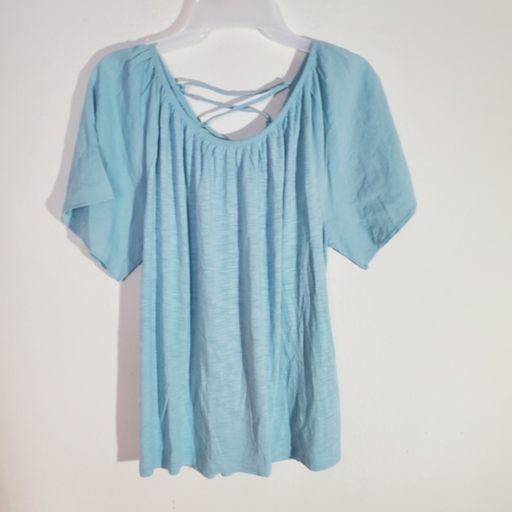 NWT Gap Short Sleeve Blue Top Size XS